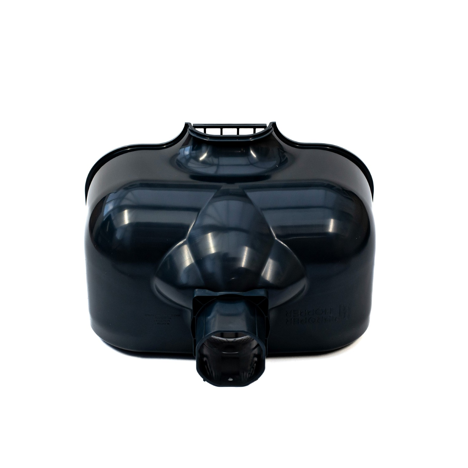Proper Hopper Black – Rainwater Hopper Head (65mm / 68mm) Roof-level rainwater hopper head, conductor head, leader head, or scupper box that's designed to maintain water flow under blockage, provide visible overflow warning, and protect the building from sustained hidden water damage.